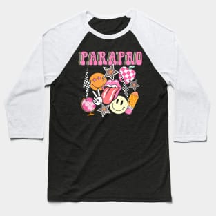 Groovy Parapro Retro Paraprofessional Back To School Baseball T-Shirt